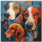 Painting by numbers dogs portraits